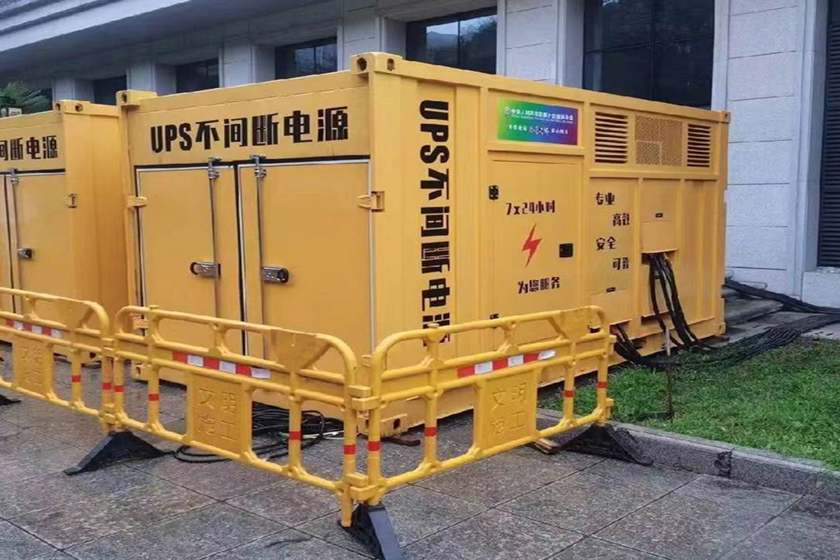 靖州发电机租赁施工现场