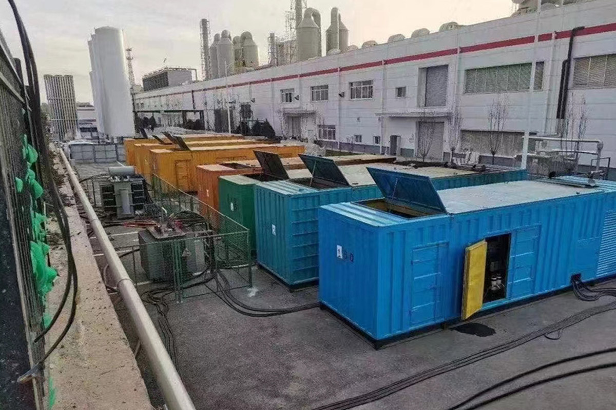 靖州发电机租赁施工现场